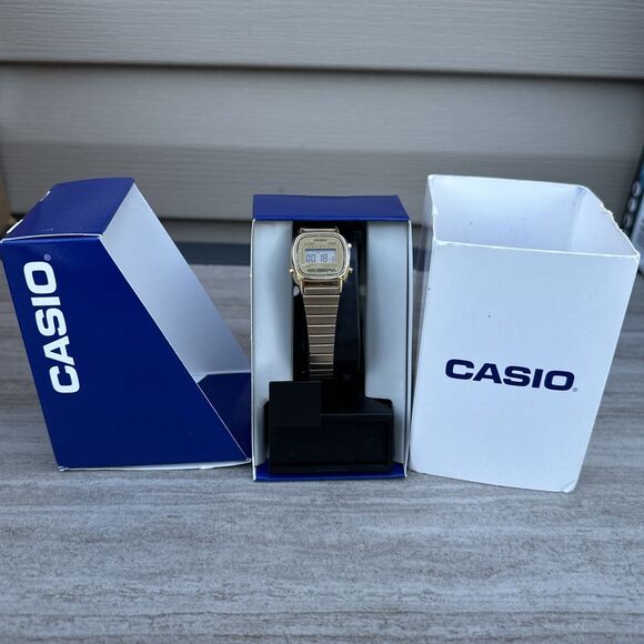 Casio Women's Quartz Digital Gold-Tone Band 20mm Watch LA670WGA-9 | Retro USA - Picture 3 of 8